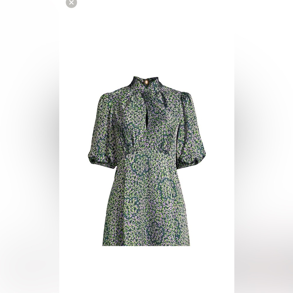 Kate Spade Green and Purple Long Sleeve Dress